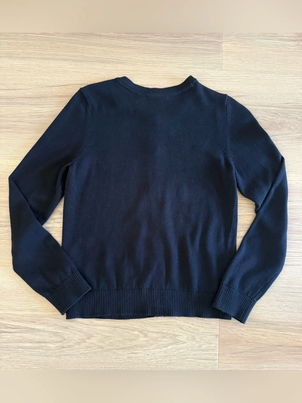 The Children's Place Black Crewneck Button Cardigan- Girls 10-12
